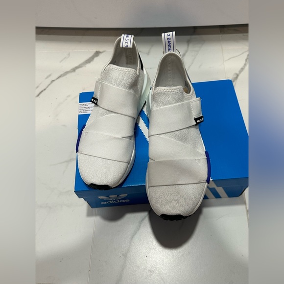 Adidas Nmd R1 W Strap White Women's Size 8 New In Box - Picture 2 of 4